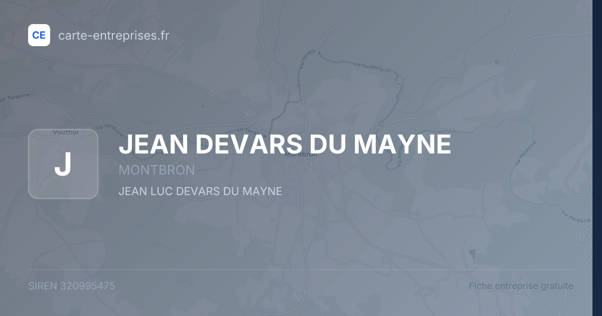 JEAN DEVARS DU MAYNE — 320995475 — fiche entreprise