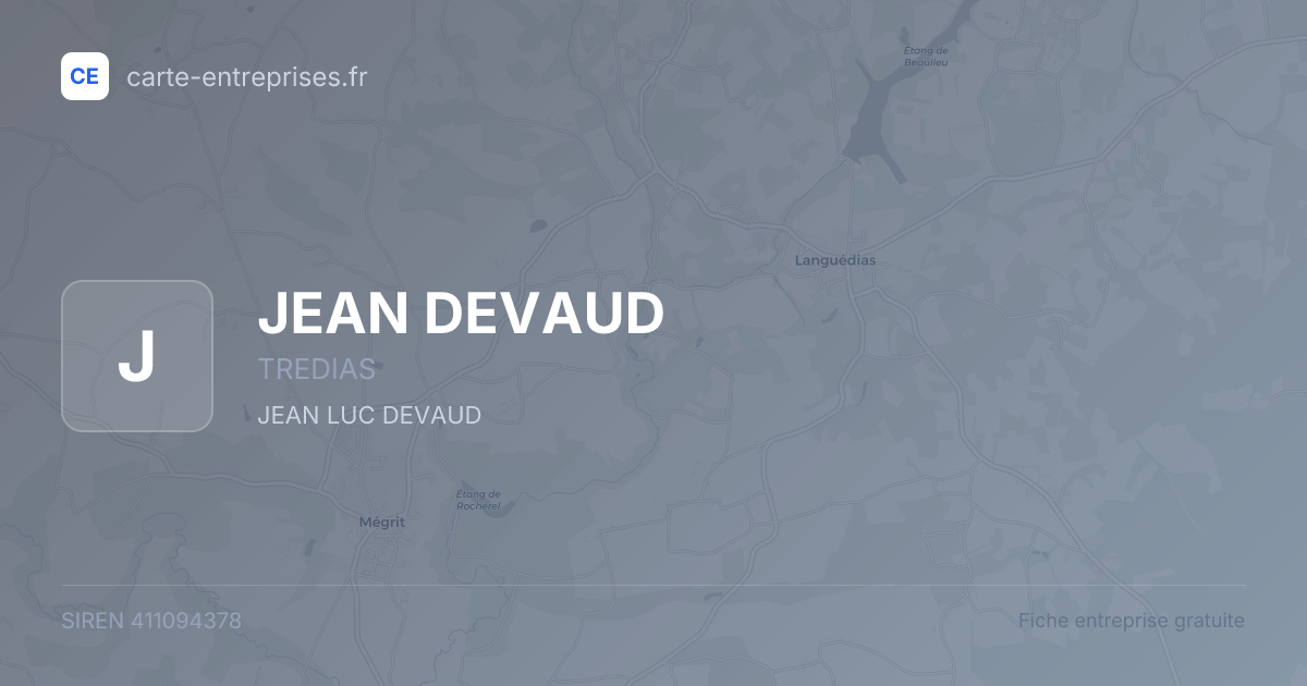 JEAN DEVAUD — 411094378 — fiche entreprise