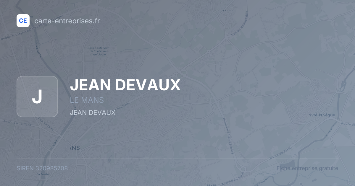 JEAN DEVAUX — 320985708 — fiche entreprise