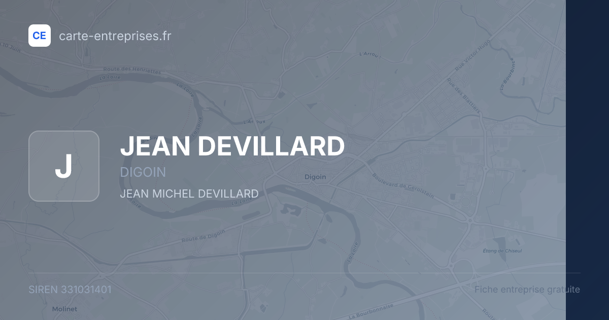 JEAN DEVILLARD — 331031401 — fiche entreprise