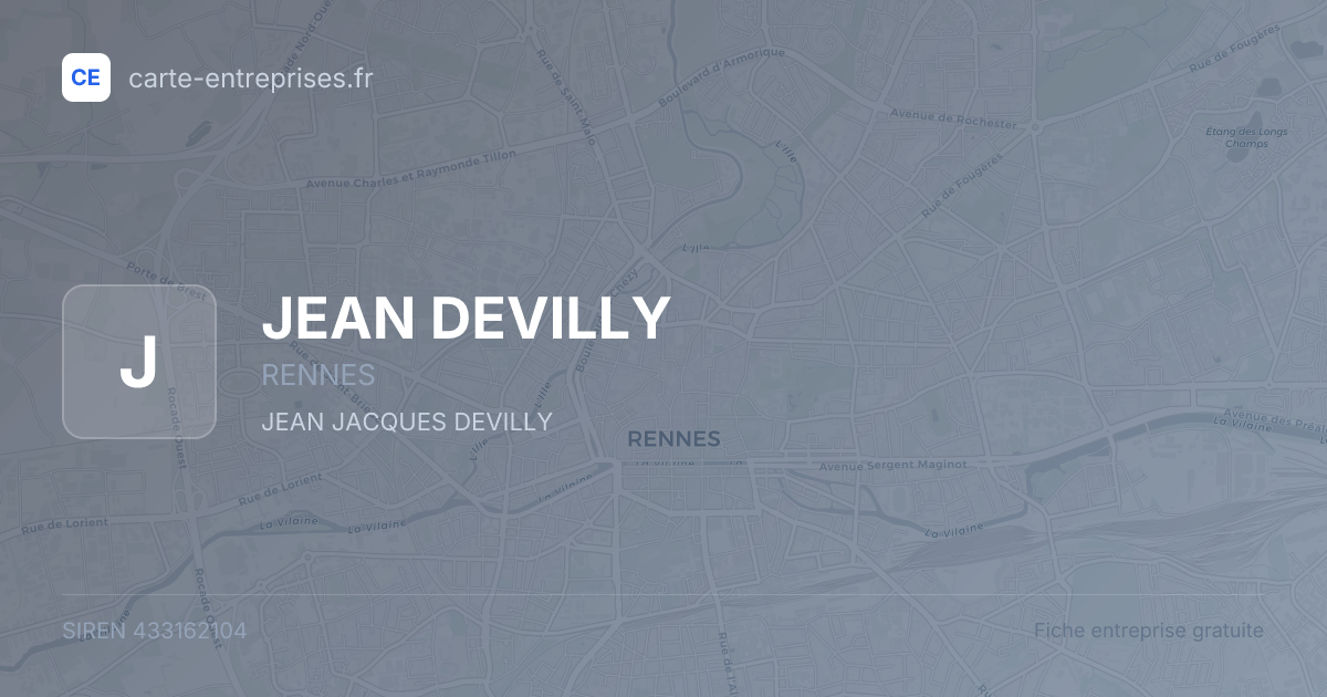 JEAN DEVILLY — 433162104 — fiche entreprise