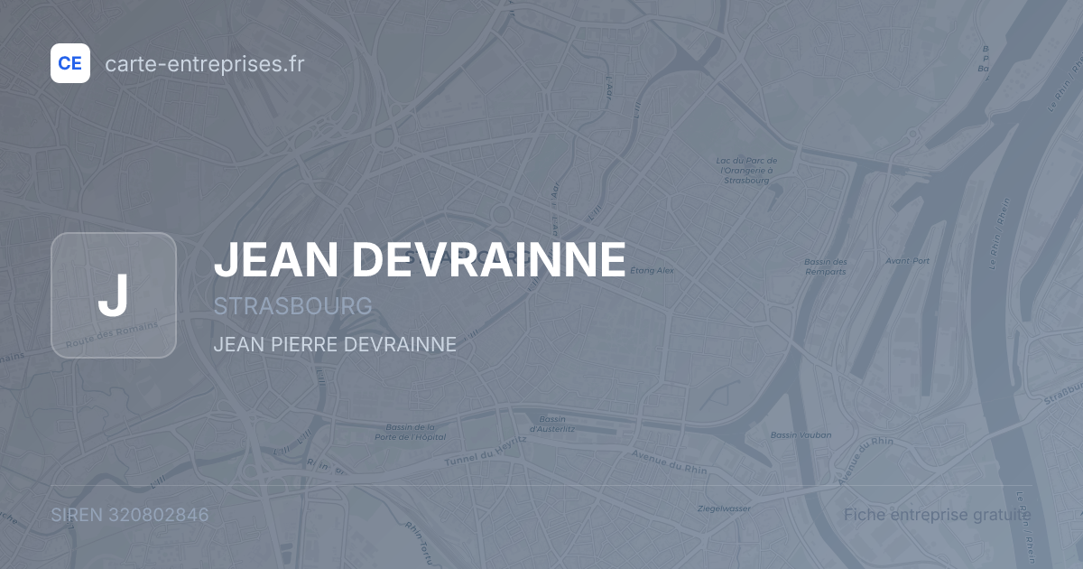 JEAN DEVRAINNE — 320802846 — fiche entreprise