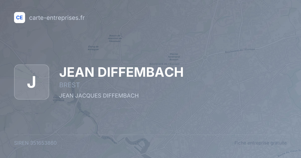 JEAN DIFFEMBACH — 351653860 — fiche entreprise