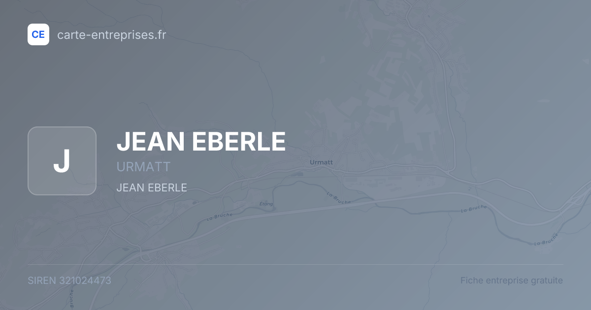 JEAN EBERLE — 321024473 — fiche entreprise