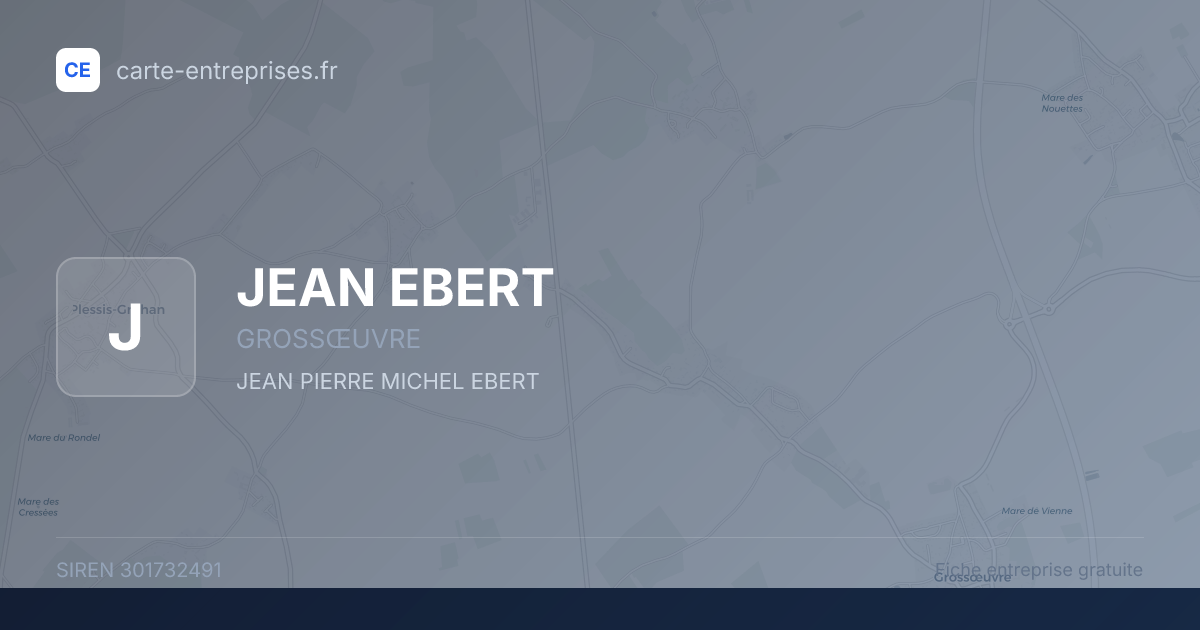 JEAN EBERT — 301732491 — fiche entreprise