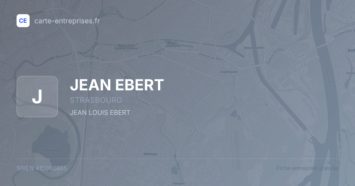 JEAN EBERT — 415060805 — fiche entreprise