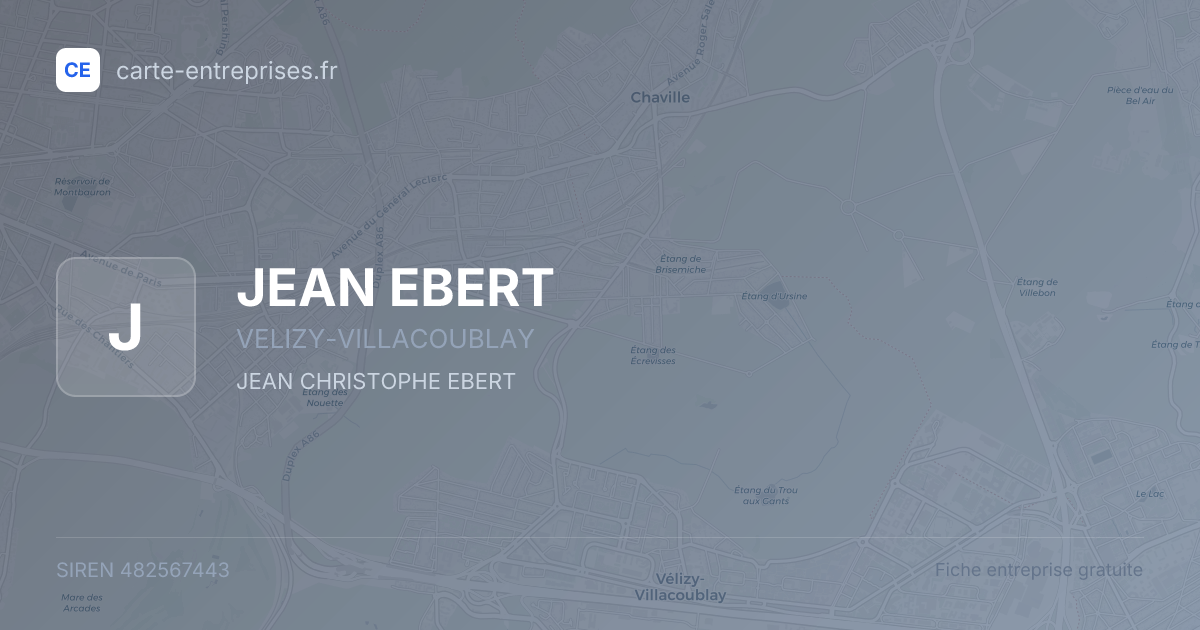 JEAN EBERT — 482567443 — fiche entreprise