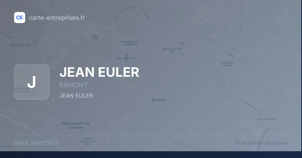 JEAN EULER — 324005073 — fiche entreprise