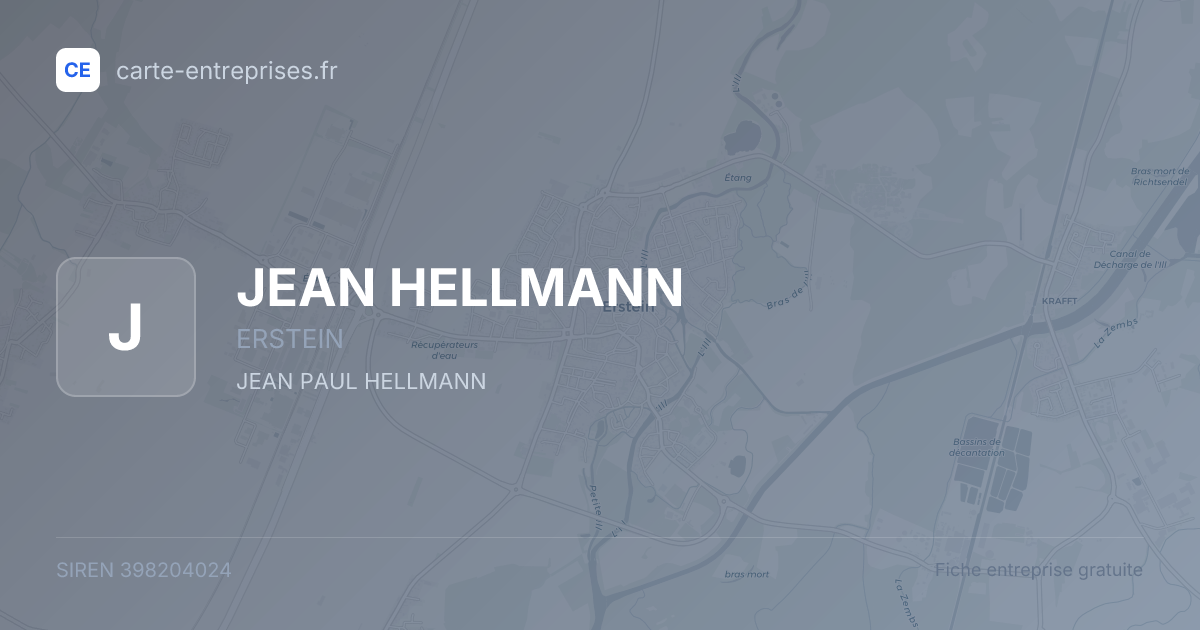 JEAN HELLMANN — 398204024 — fiche entreprise