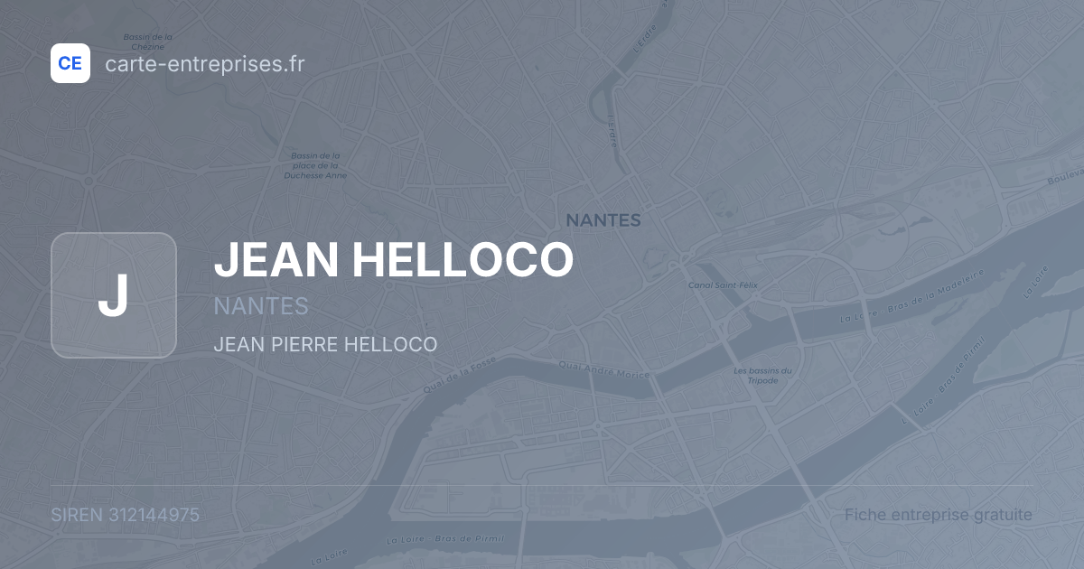 JEAN HELLOCO — 312144975 — fiche entreprise