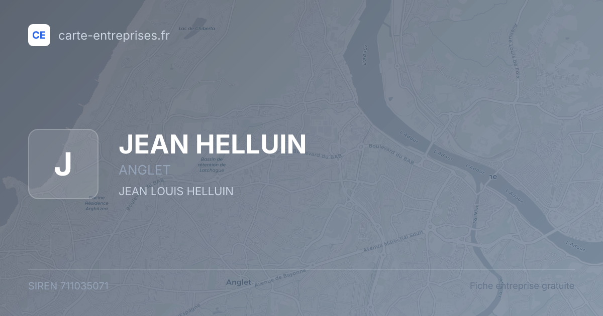 JEAN HELLUIN — 711035071 — fiche entreprise