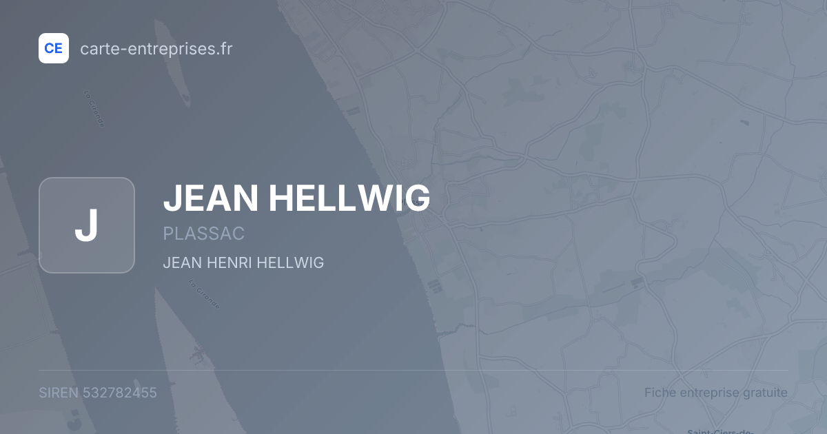 JEAN HELLWIG — 532782455 — fiche entreprise
