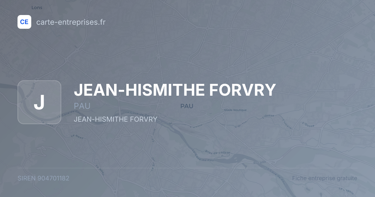 JEAN-HISMITHE FORVRY — 904701182 — fiche entreprise