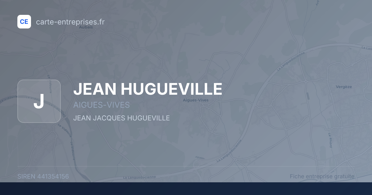 JEAN HUGUEVILLE — 441354156 — fiche entreprise
