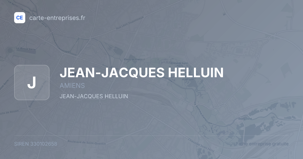 JEAN-JACQUES HELLUIN — 330102658 — fiche entreprise