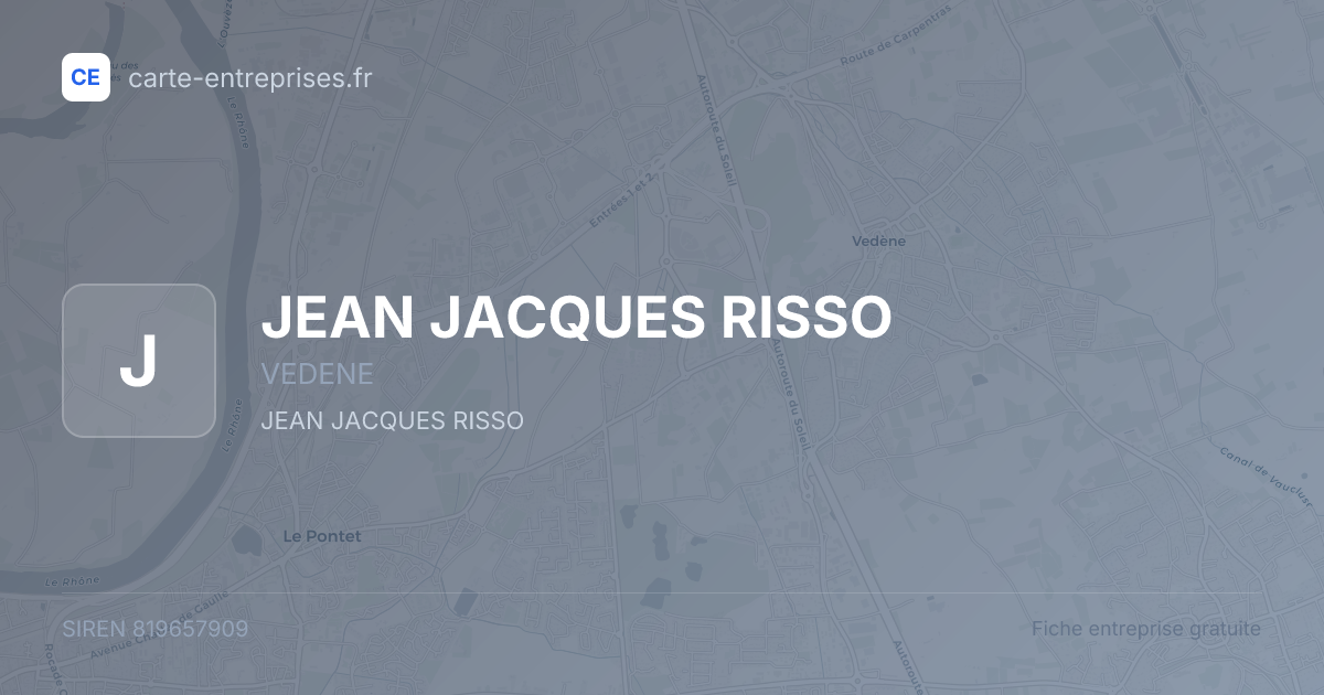 JEAN JACQUES RISSO — 819657909 — fiche entreprise