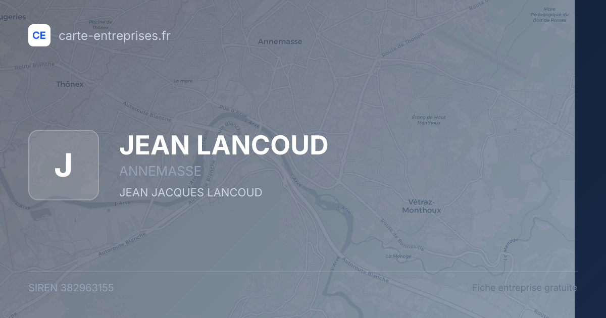 JEAN LANCOUD — 382963155 — fiche entreprise
