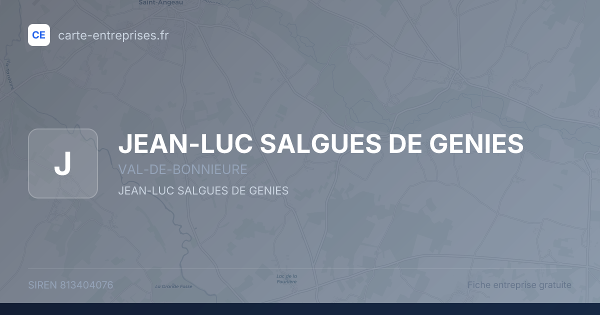 JEAN-LUC SALGUES DE GENIES — 813404076 — fiche entreprise