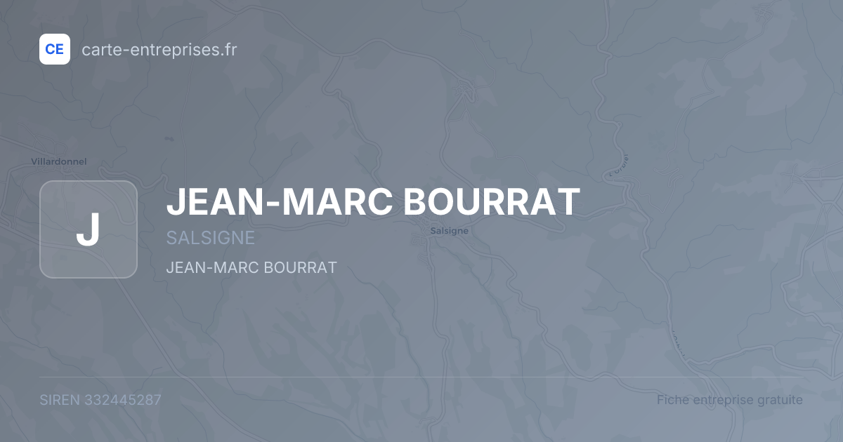 JEAN-MARC BOURRAT — 332445287 — fiche entreprise