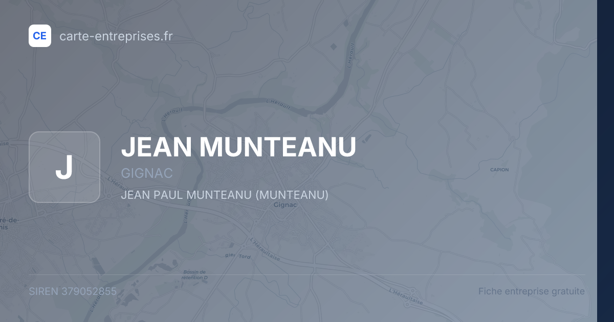 JEAN MUNTEANU — 379052855 — fiche entreprise