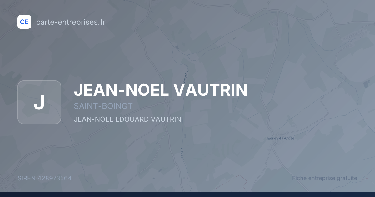 JEAN-NOEL VAUTRIN — 428973564 — fiche entreprise