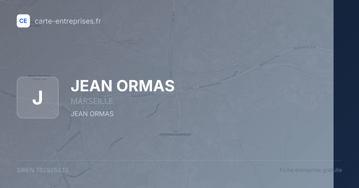 JEAN ORMAS — 782925333 — fiche entreprise