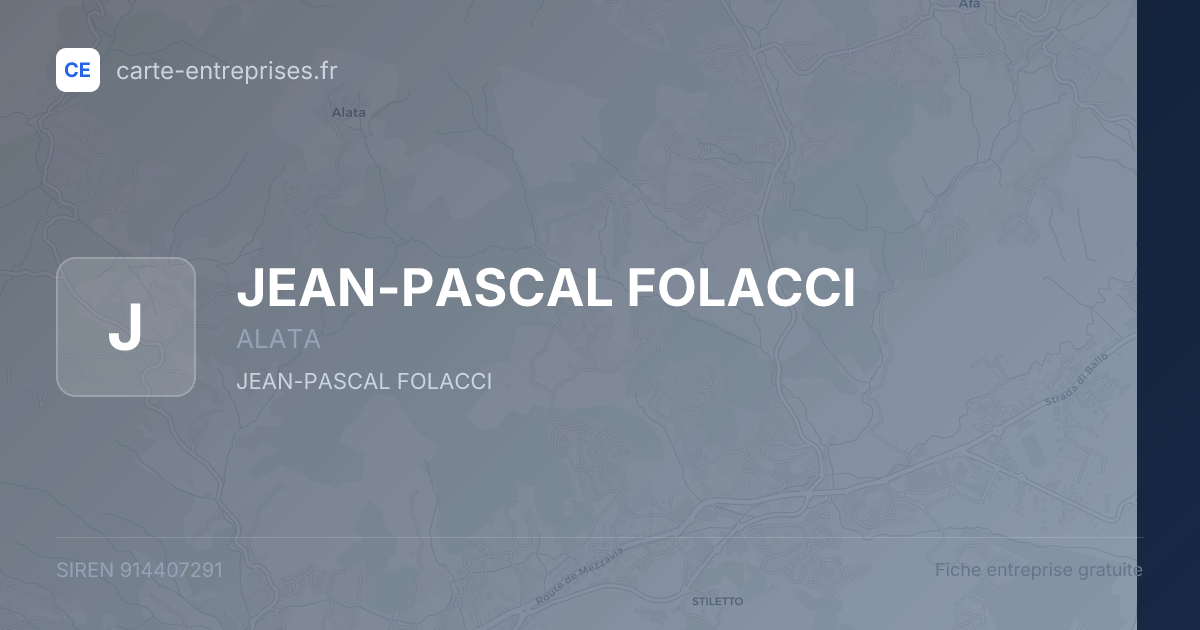 JEAN-PASCAL FOLACCI — 914407291 — fiche entreprise