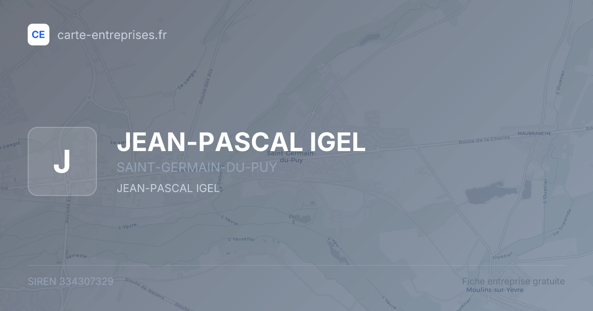 JEAN-PASCAL IGEL — 334307329 — fiche entreprise