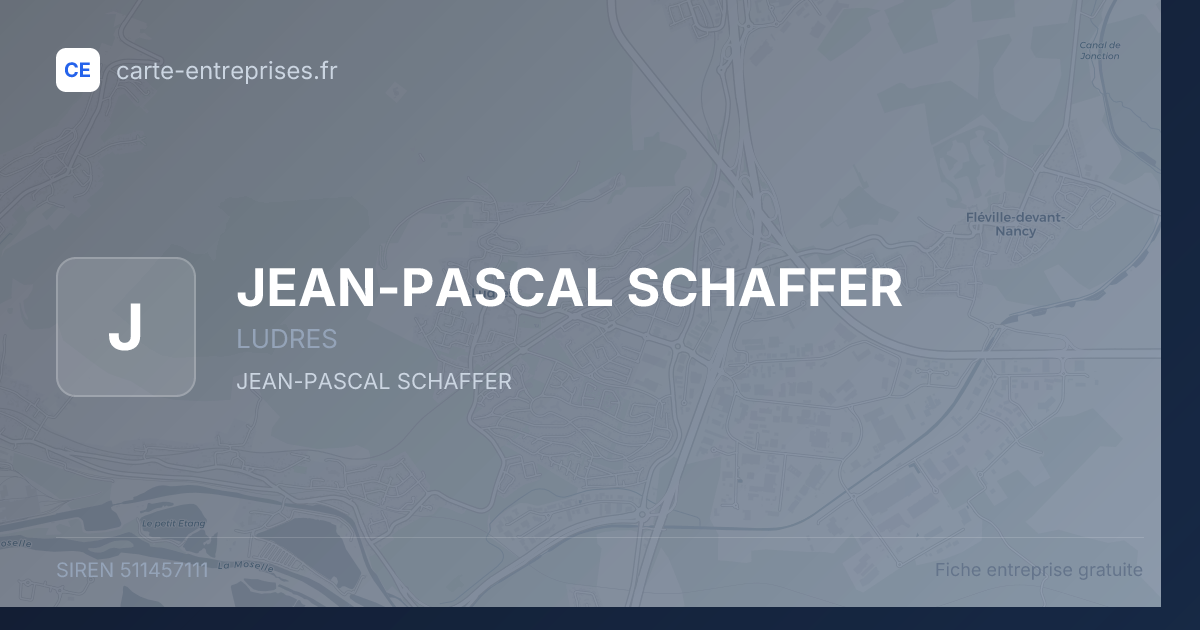 JEAN-PASCAL SCHAFFER — 511457111 — fiche entreprise