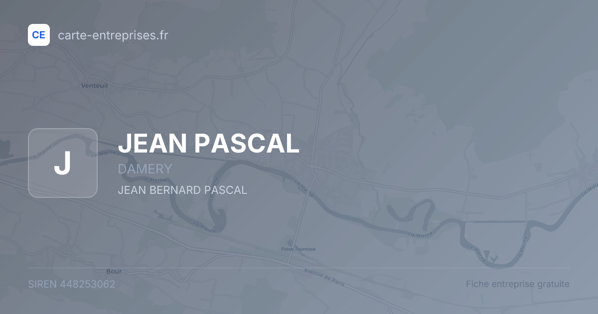 JEAN PASCAL — 448253062 — fiche entreprise