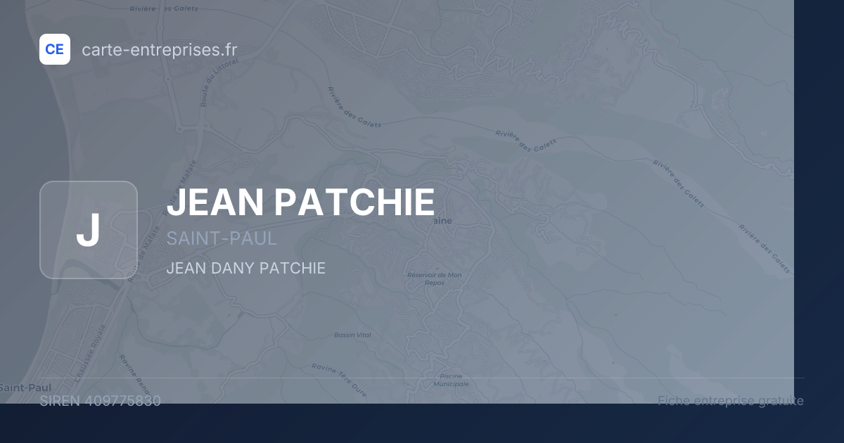 JEAN PATCHIE — 409775830 — fiche entreprise