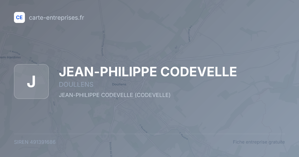 JEAN-PHILIPPE CODEVELLE — 491391686 — fiche entreprise