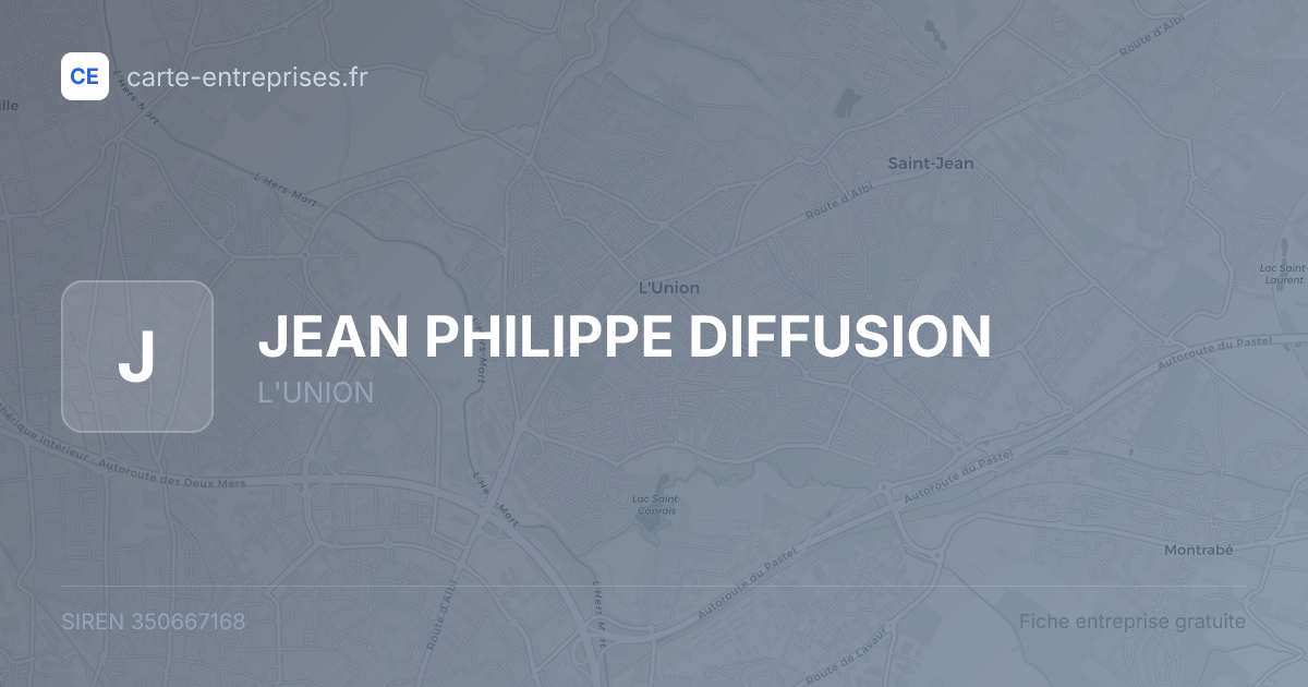 JEAN PHILIPPE DIFFUSION — 350667168 — fiche entreprise