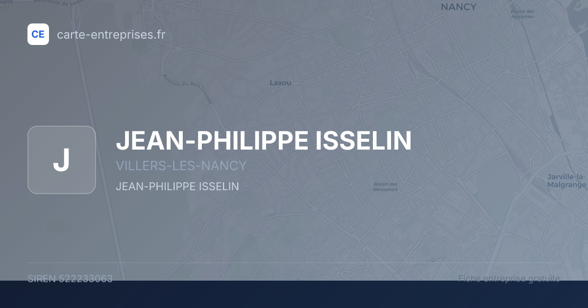 JEAN-PHILIPPE ISSELIN — 522233063 — fiche entreprise