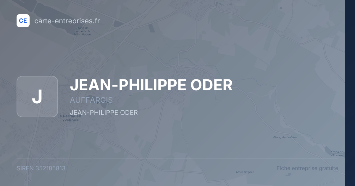 JEAN-PHILIPPE ODER — 352185813 — fiche entreprise
