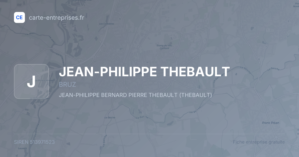 JEAN-PHILIPPE THEBAULT — 513971523 — fiche entreprise