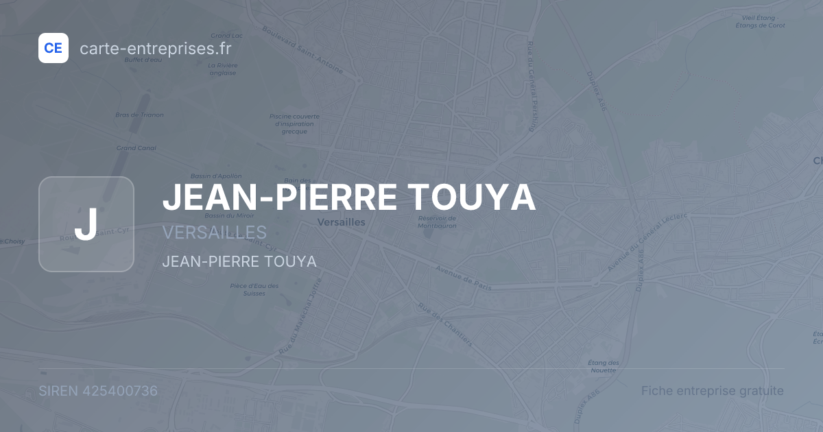 JEAN-PIERRE TOUYA — 425400736 — fiche entreprise