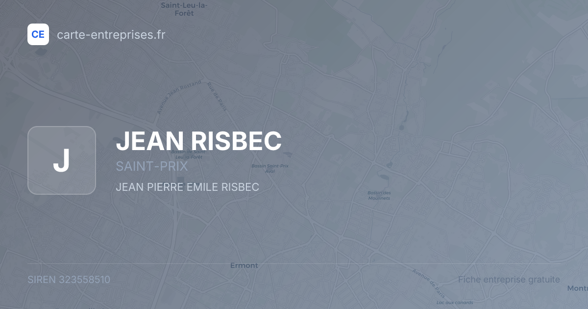 JEAN RISBEC — 323558510 — fiche entreprise