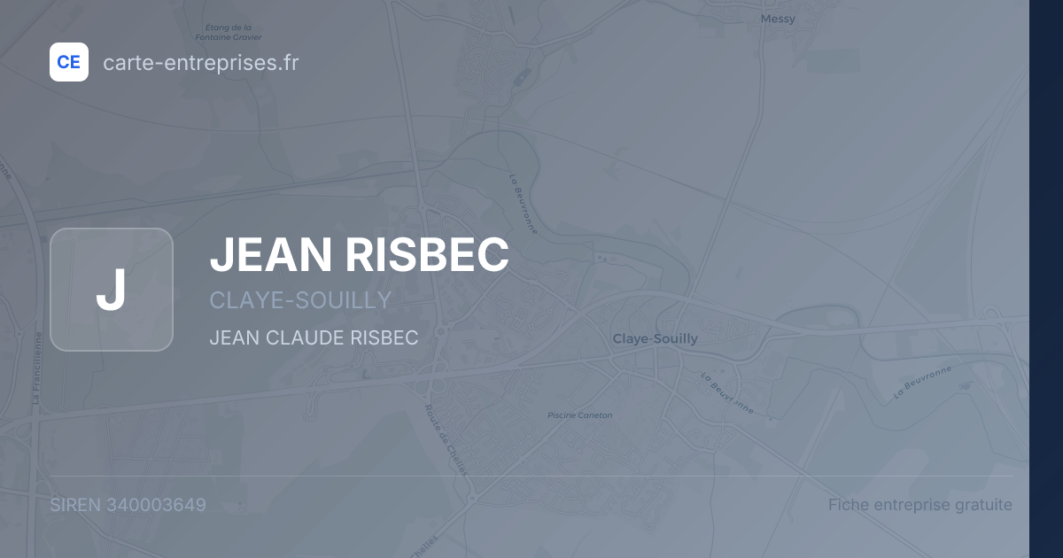JEAN RISBEC — 340003649 — fiche entreprise