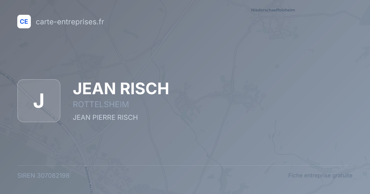 JEAN RISCH — 307082198 — fiche entreprise