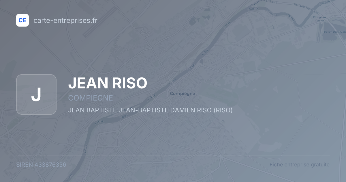 JEAN RISO — 433876356 — fiche entreprise
