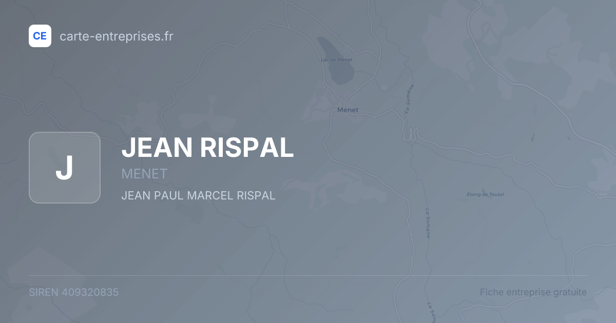 JEAN RISPAL — 409320835 — fiche entreprise