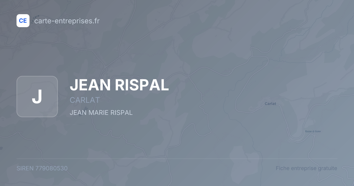 JEAN RISPAL — 779080530 — fiche entreprise