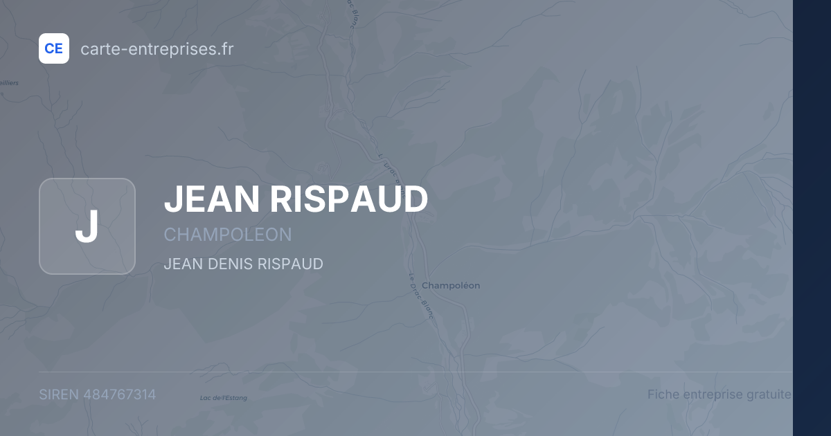 JEAN RISPAUD — 484767314 — fiche entreprise
