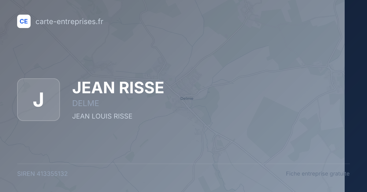 JEAN RISSE — 413355132 — fiche entreprise