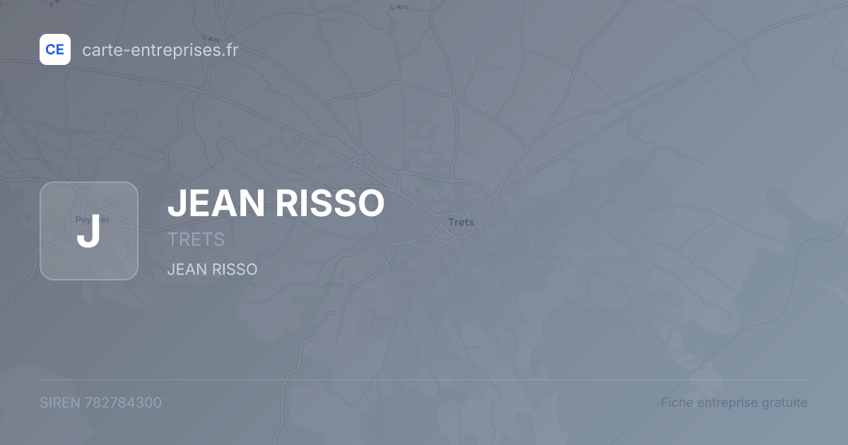 JEAN RISSO — 782784300 — fiche entreprise