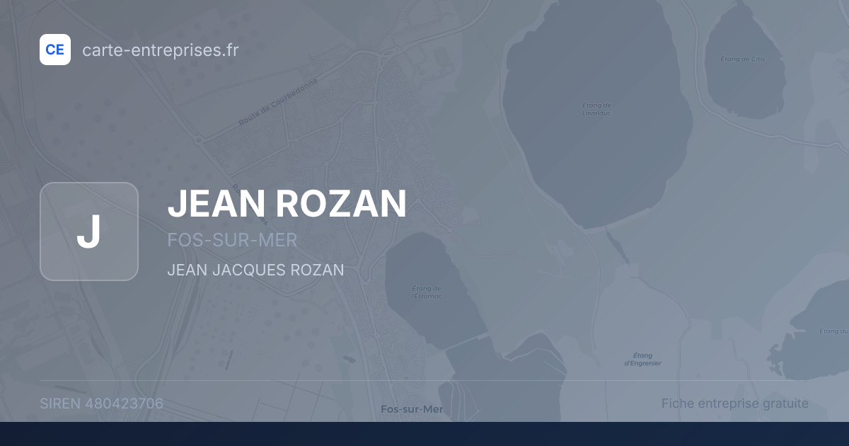 JEAN ROZAN — 480423706 — fiche entreprise