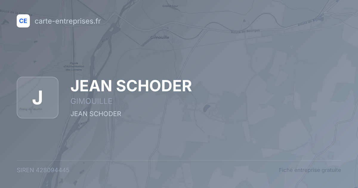JEAN SCHODER — 428094445 — fiche entreprise