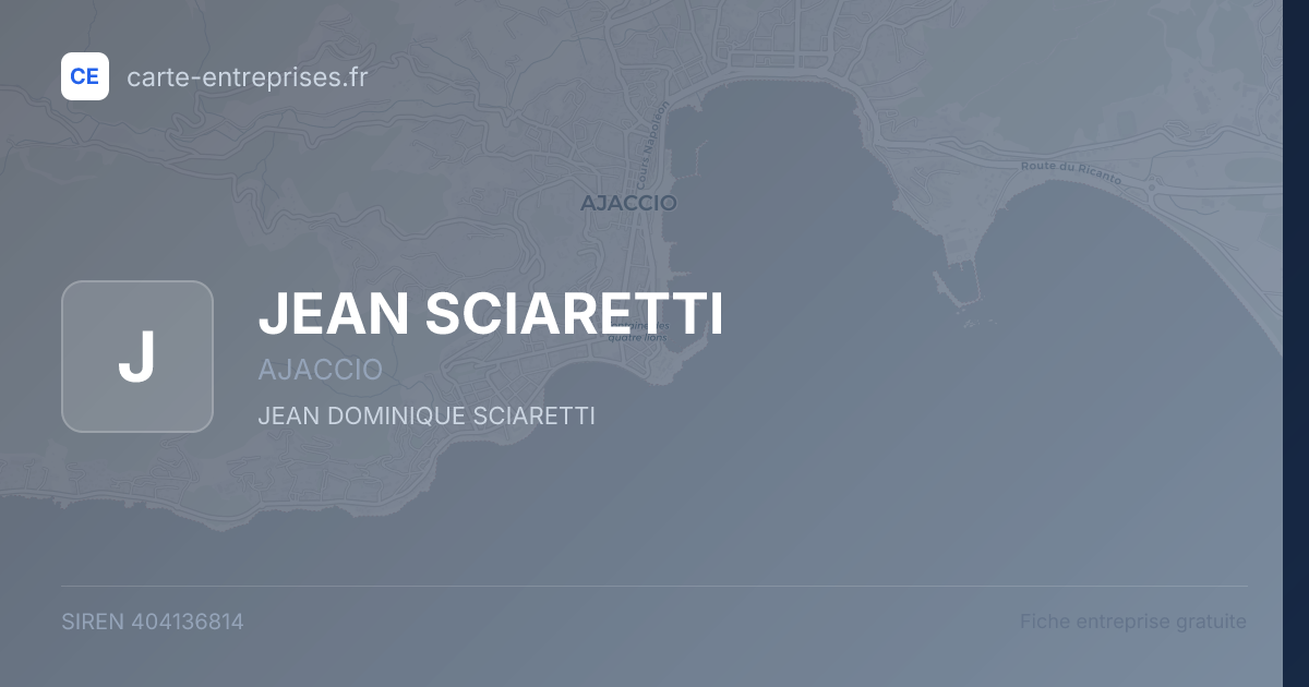 JEAN SCIARETTI — 404136814 — fiche entreprise