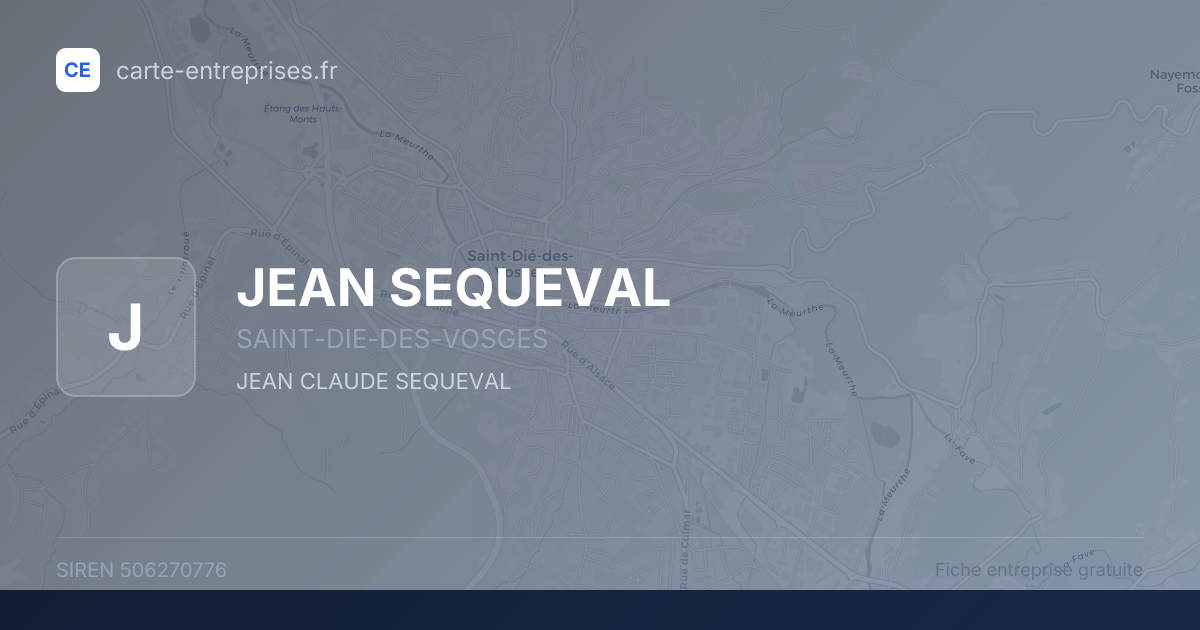 JEAN SEQUEVAL — 506270776 — fiche entreprise